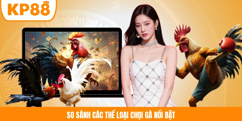 So sánh các thể loại chọi gà nổi bật